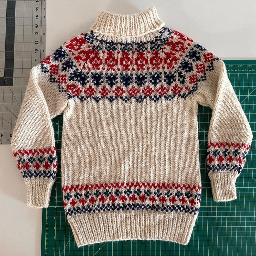 Traditional Hand Knit Wool Sweater, Icelandic, Nordic, Fisherman, Turtleneck